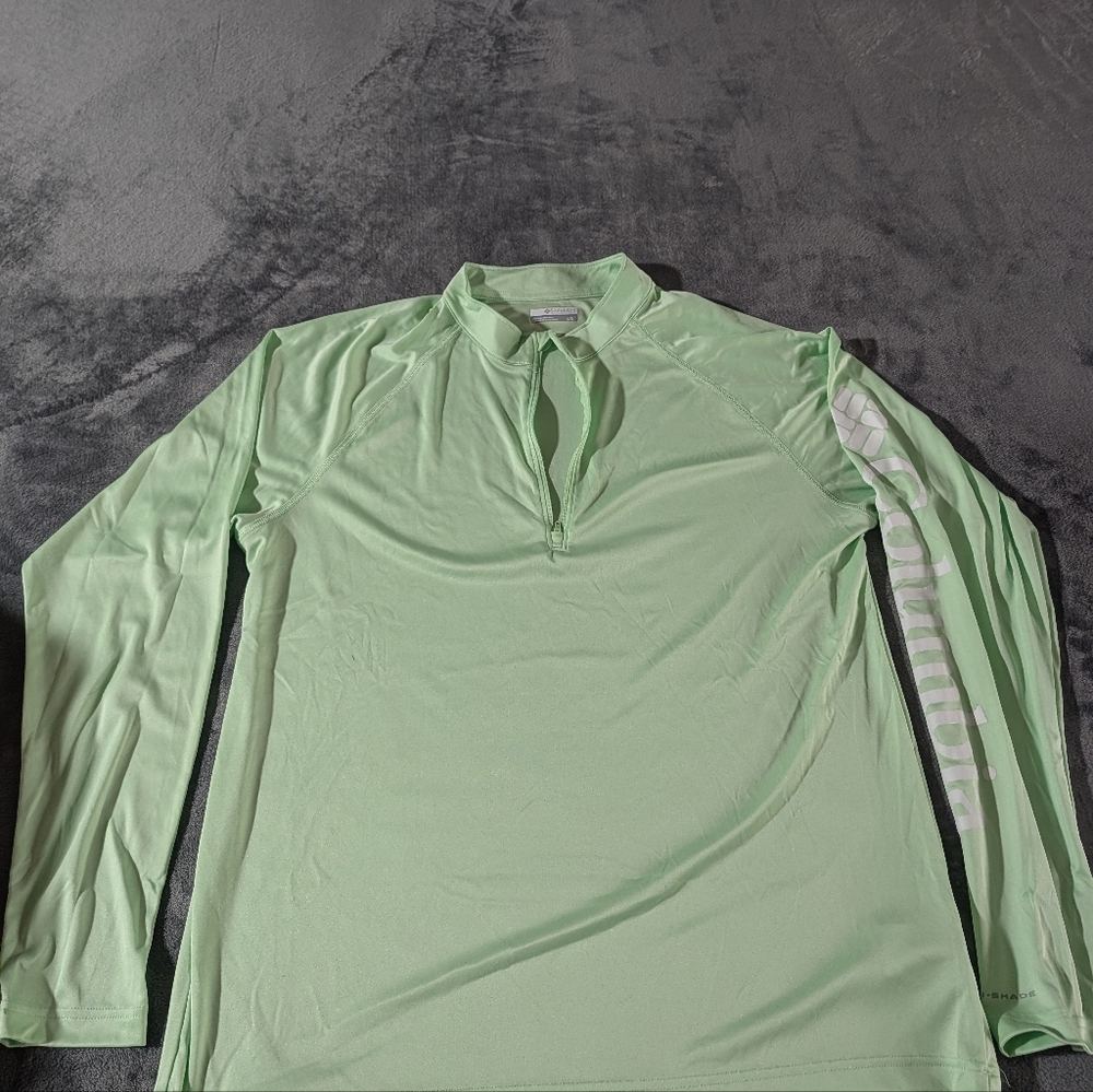 Columbia Light Green Long Sleeve Quarter Zip